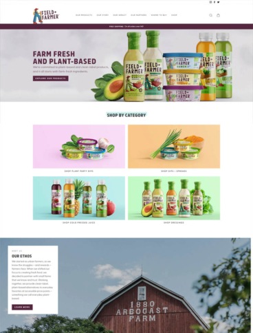 eCommerce website: Field + Farmer