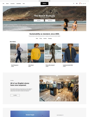 eCommerce website: Finisterre
