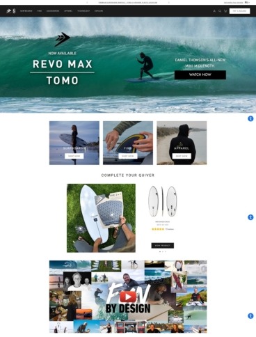 eCommerce website: Firewire Surfboards