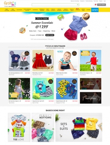 eCommerce website: Firstcry
