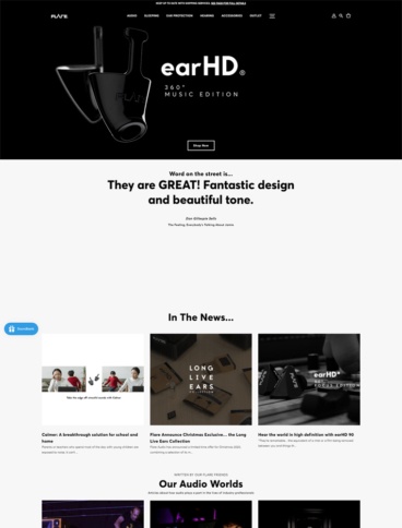 eCommerce website: Flare Audio