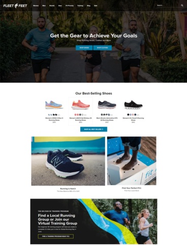 eCommerce website: Fleet Feet Sports
