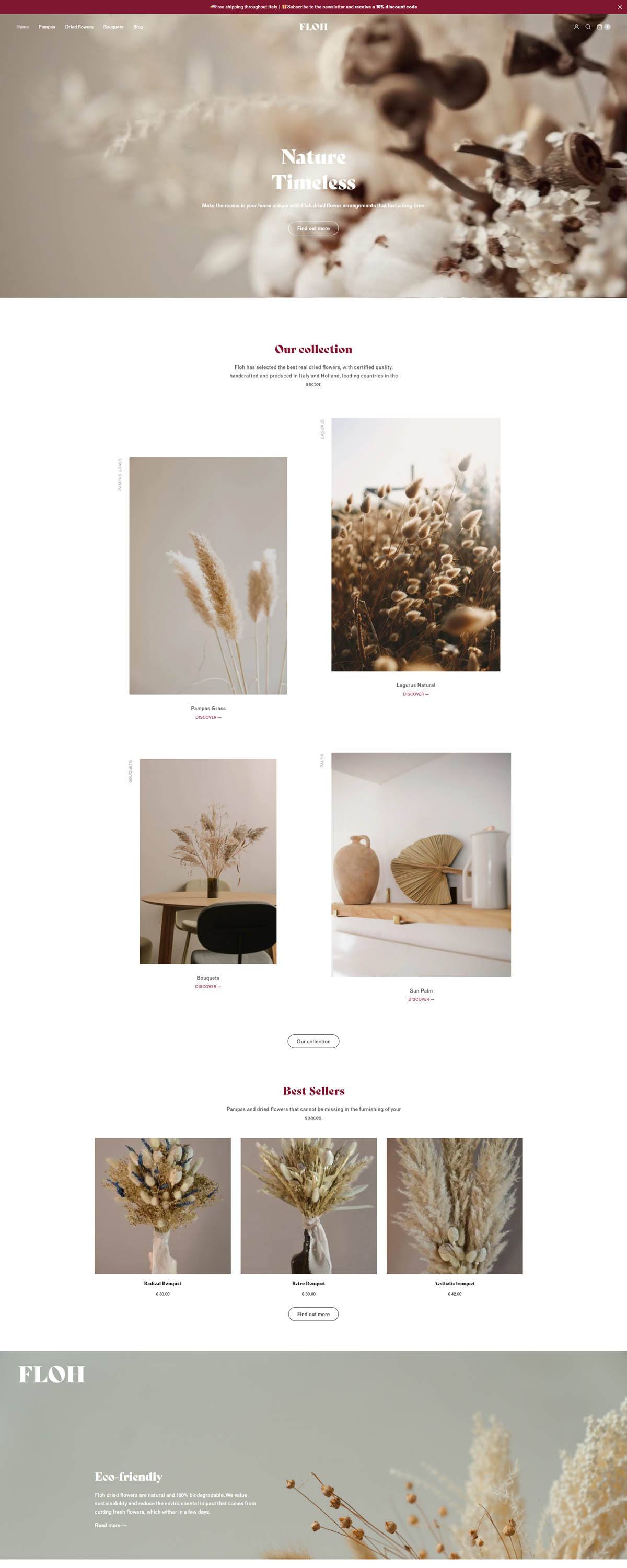 eCommerce website: Floh