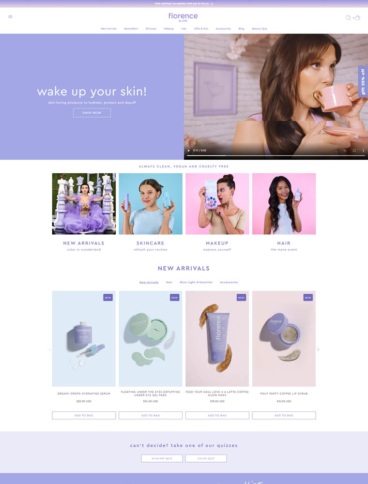 eCommerce website: Florence by Mills