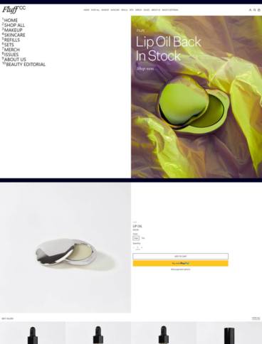 eCommerce website: Fluff