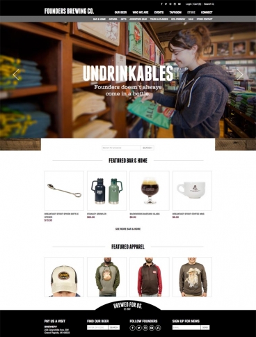 eCommerce website: Founders Brewing Co.