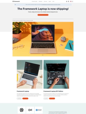 eCommerce website: Framework