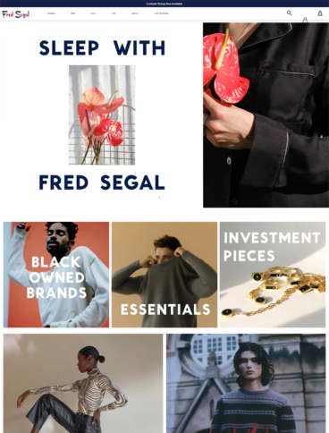 eCommerce website: Fred Segal