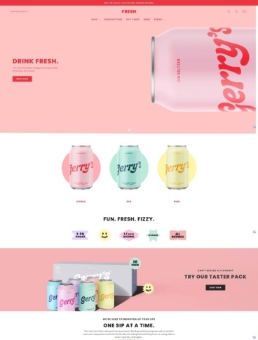 eCommerce website template: Fresh