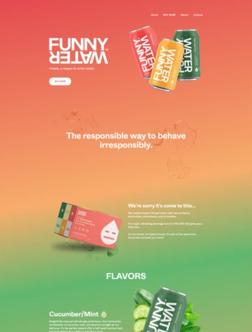 eCommerce website: Funny Water