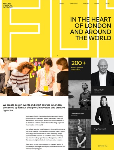 eCommerce website: Future London Academy