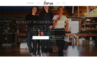eCommerce website: Gamine