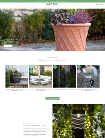 eCommerce website: Gardenesque