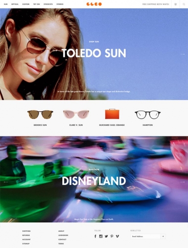 eCommerce website: Garrett Leight