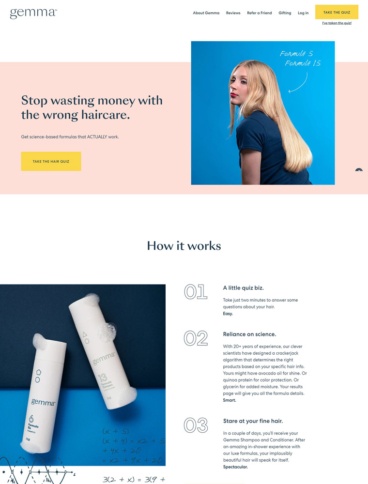 eCommerce website: Gemma