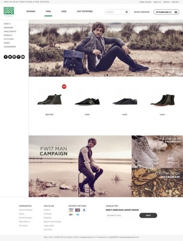 eCommerce website: Gioseppo
