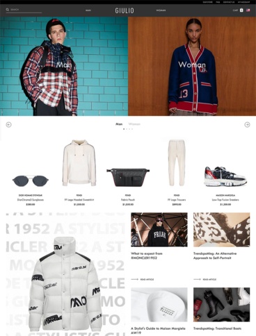 eCommerce website: Giulio Fashion