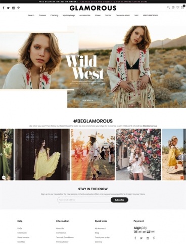 eCommerce website: Glamorous