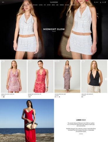 eCommerce website: Glassons