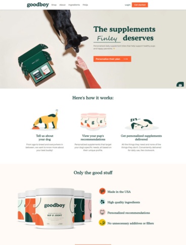 eCommerce website: Goodboy