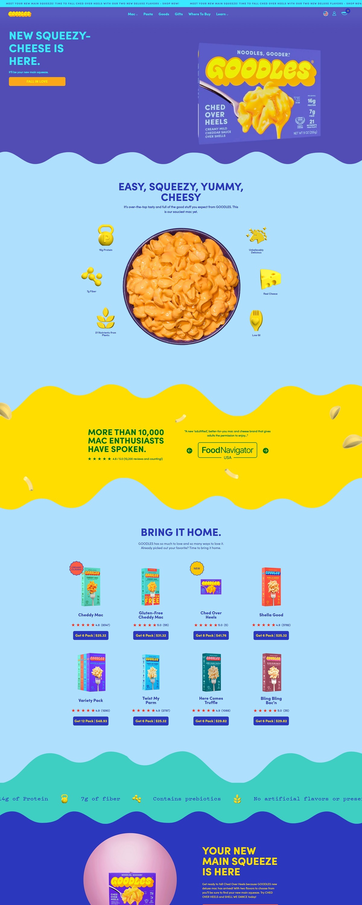 eCommerce website: Goodles