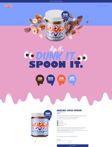eCommerce website: Gooey