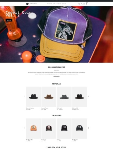eCommerce website: Goorin Bros