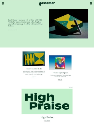 eCommerce website: Gossamer