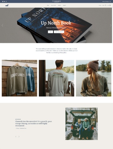 eCommerce website: Great Lakes