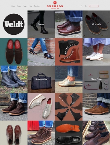 eCommerce website: Grenson