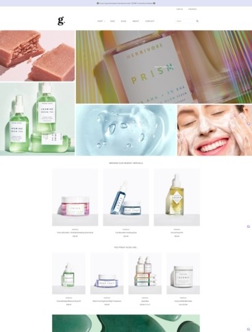 eCommerce website template: Grid