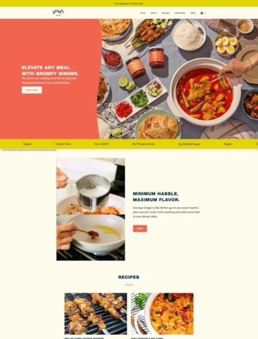 eCommerce website: Grumpy Ginger