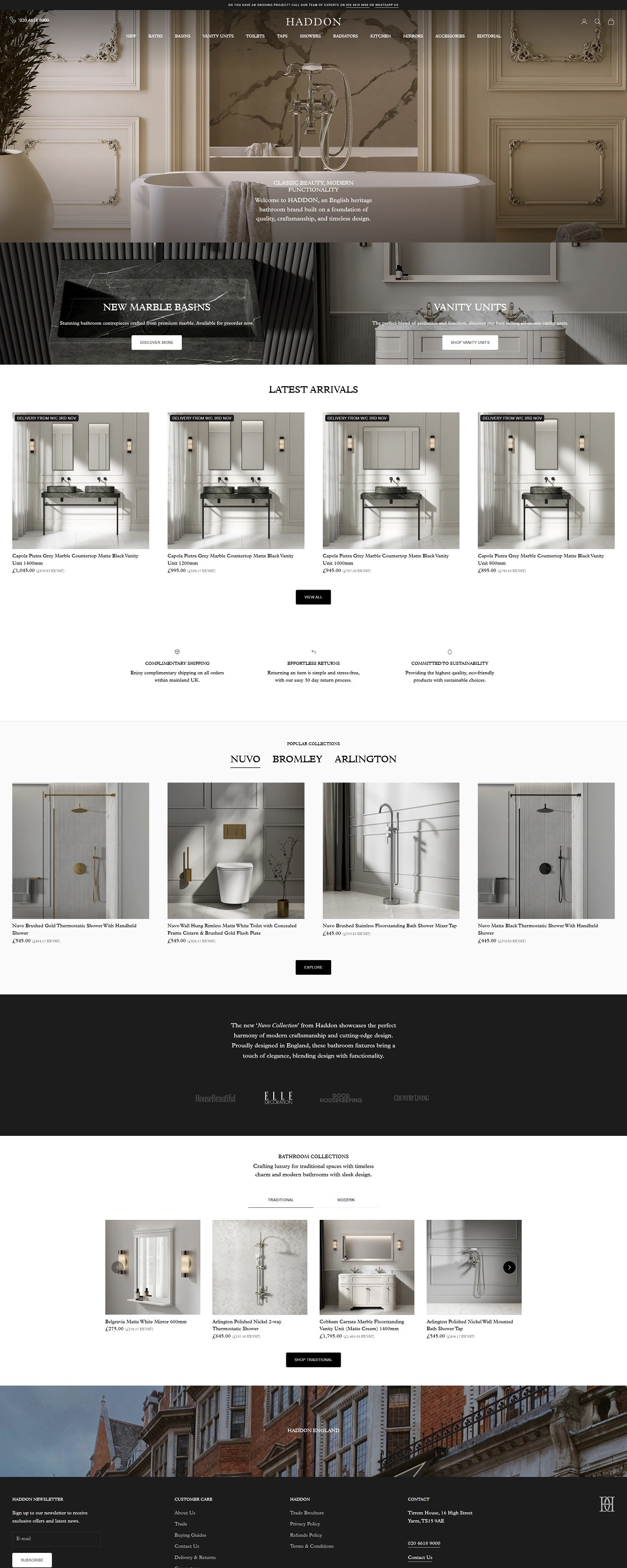 eCommerce website: Haddon