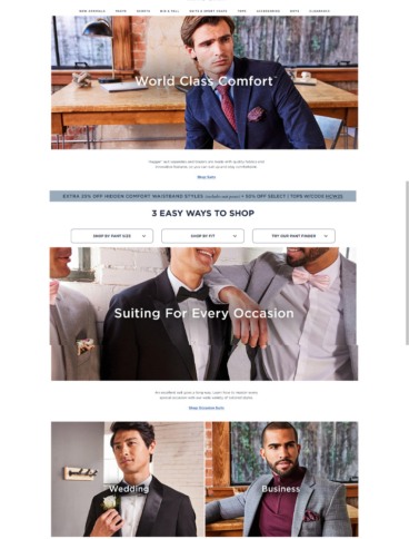 eCommerce website: Haggar Clothing