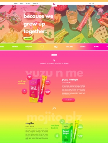 eCommerce website: Hardpops