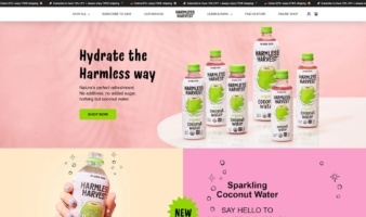 eCommerce website: Harmless Harvest