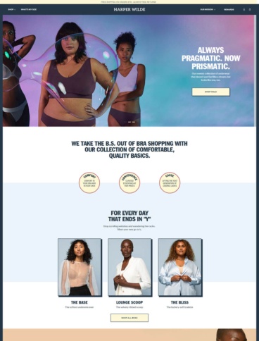 eCommerce website: Harper Wilde