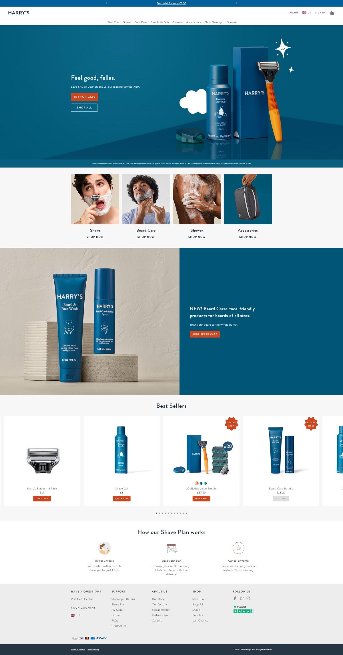 eCommerce website: Harry’s