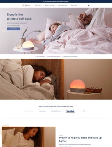 eCommerce website: Hatch