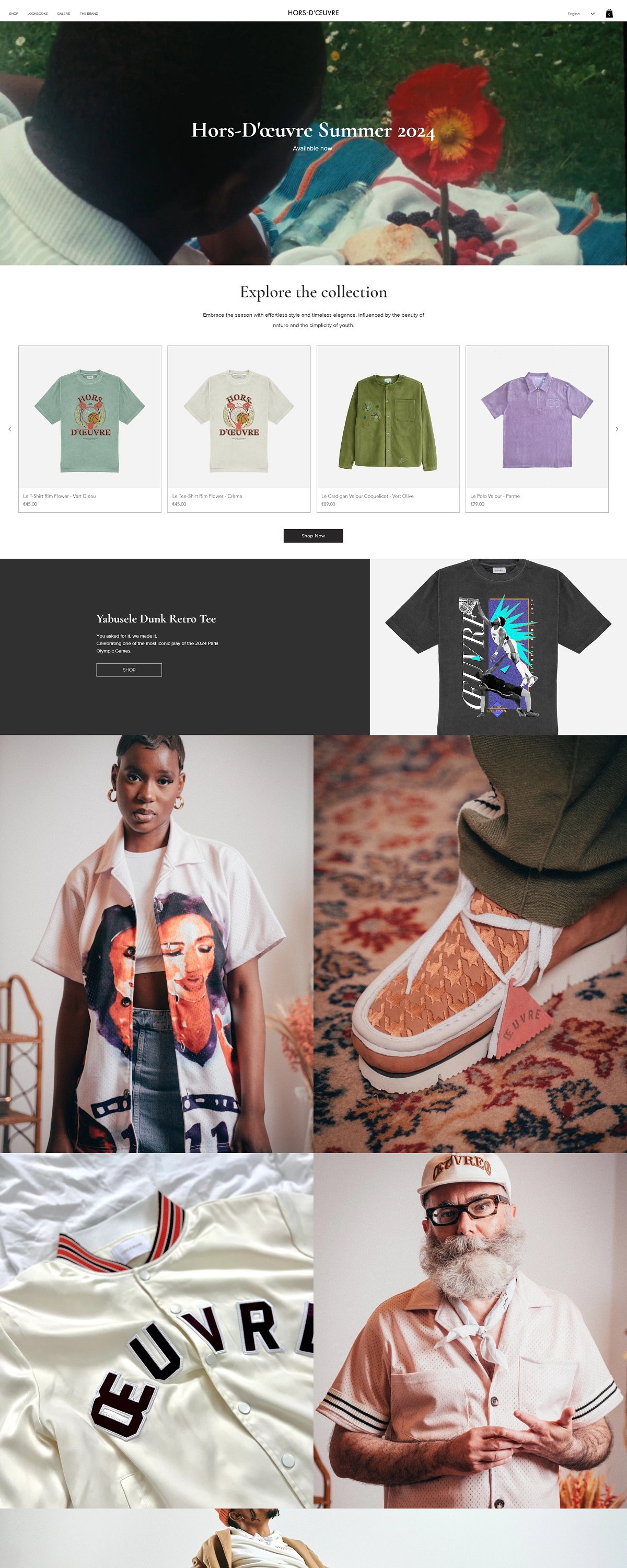 eCommerce website: H d’Oeuvre