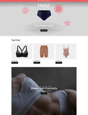 eCommerce website: Heist