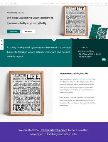 eCommerce website: Holstee