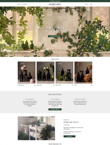 eCommerce website: Homecourt
