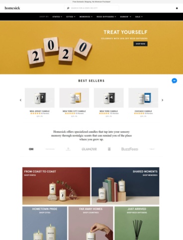 eCommerce website: Homesick