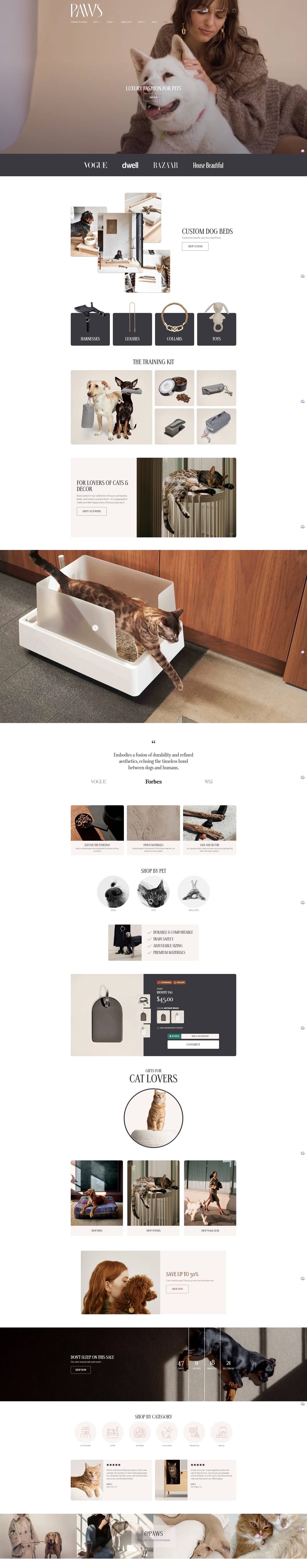 eCommerce website template: Honey