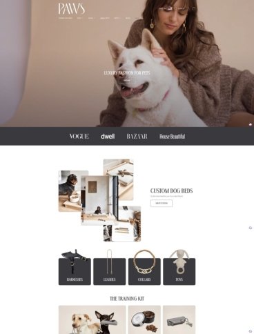 eCommerce website template: Honey
