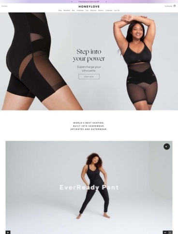 eCommerce website: Honeylove