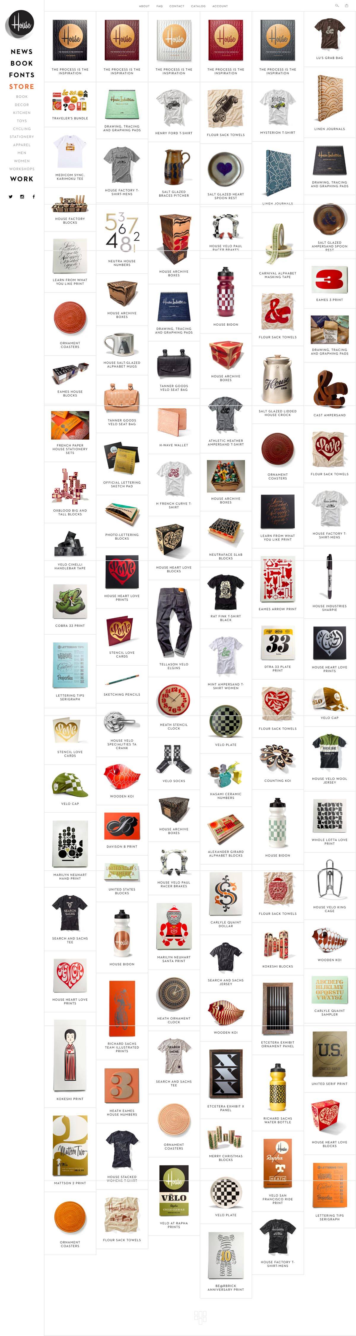 eCommerce website: House Industries