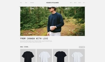 eCommerce website: House of Blanks