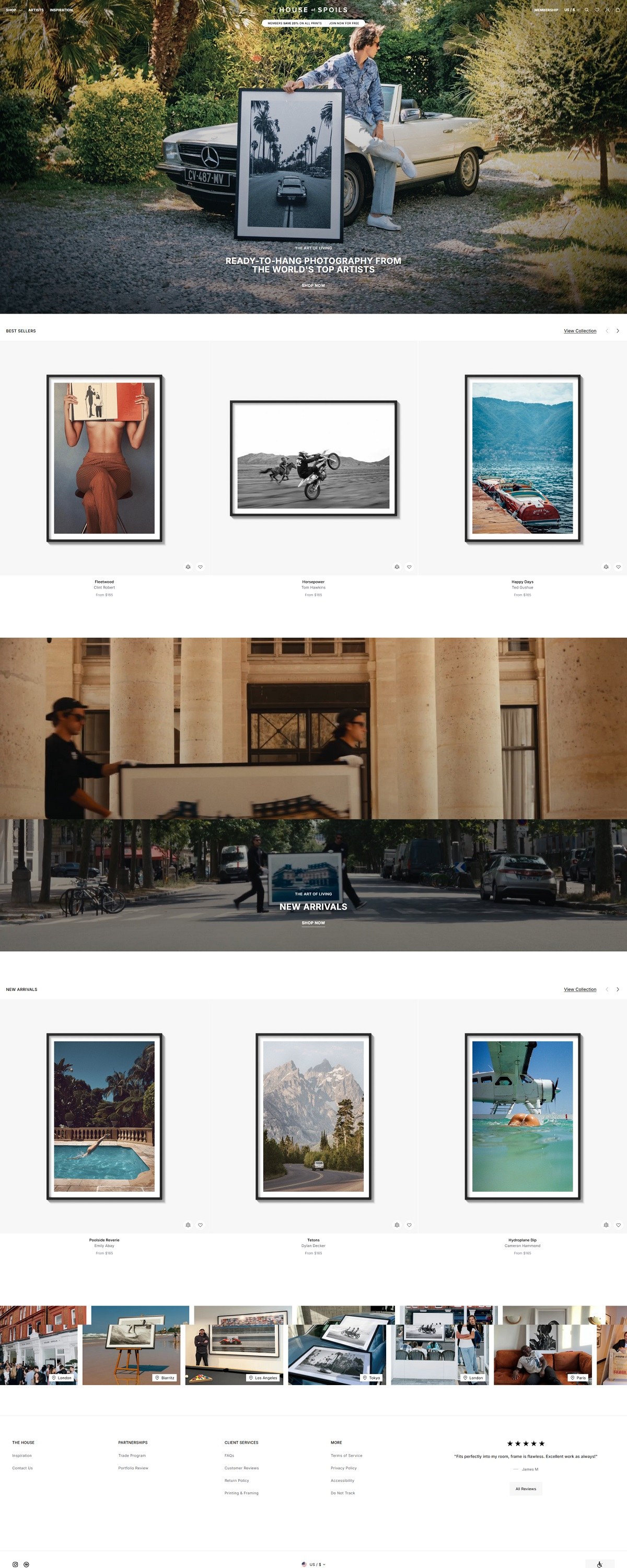 eCommerce website: House of Spoils